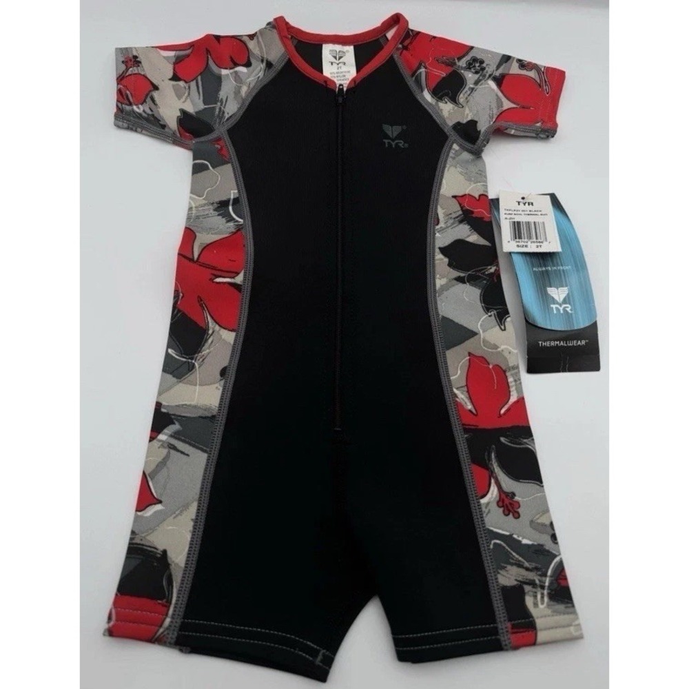 TYR Thermalwear Toddler Thermal Rashguard Swim Lesson Wetsuit Unisex‎ UV 2T NWT